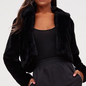 Pretty Little Thing Black Fur Jacket